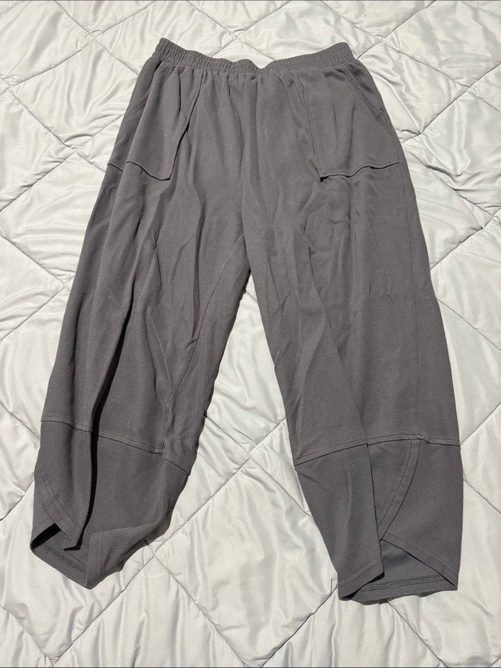 Men's Relaxed Gray Jogger Pants with Elastic Waist
